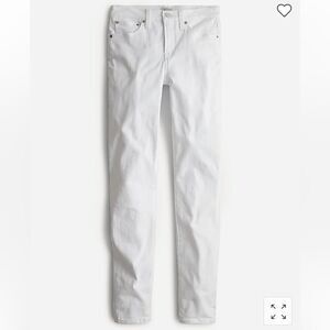 J. Crew 9" mid-rise toothpick jean in white*